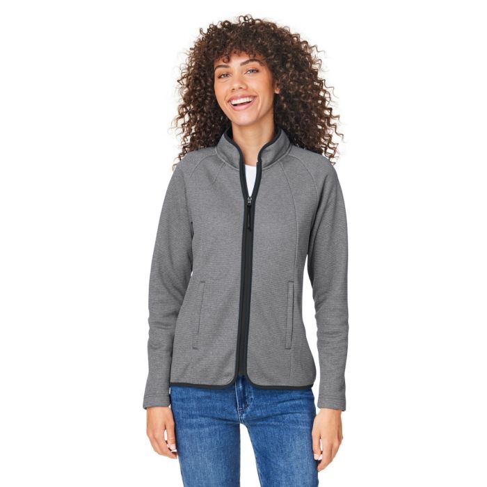Core365 CE72W - Ladies' Venture Heathered Stripe Full-Zip main product photo