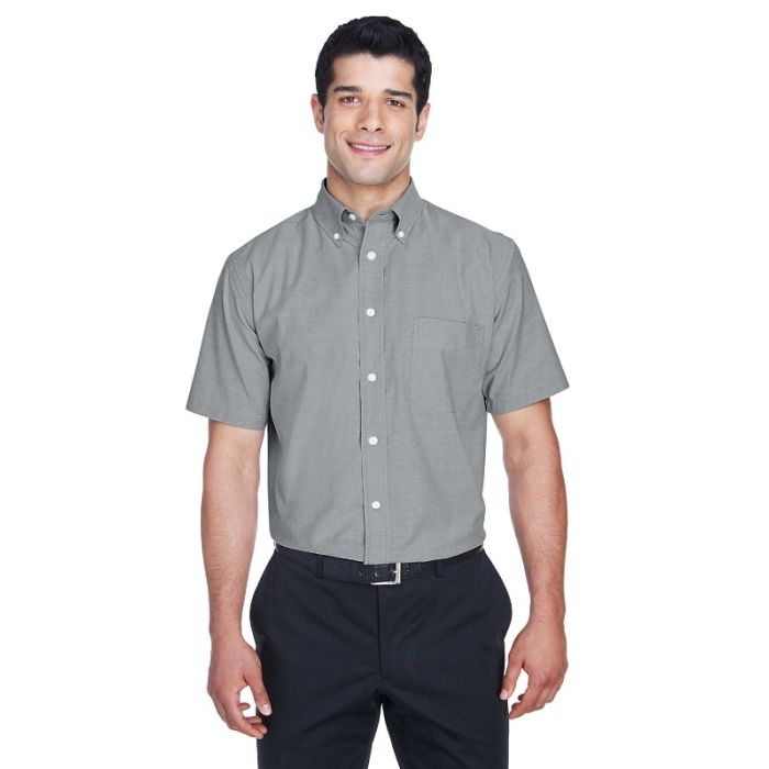 Harriton M600S - Men's Short-Sleeve Oxford with Stain-Release main product photo