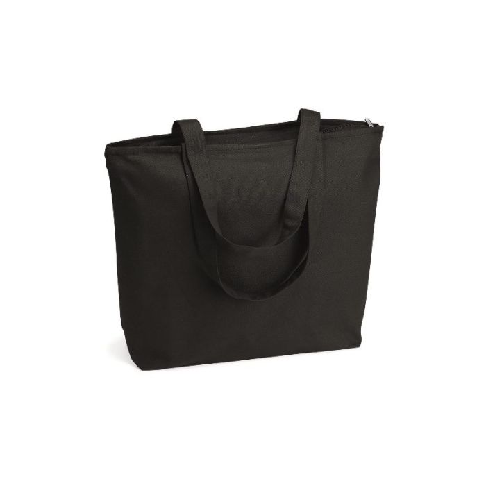 Q-TEES Q611 - Canvas Zippered Tote Bag main product photo