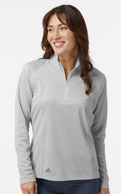 Adidas A594 - Women's Space Dyed Quarter-Zip Pullover