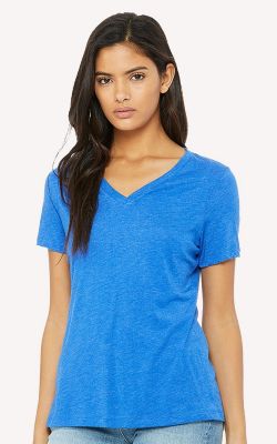 Bella+Canvas 6415 - Women's Relaxed Triblend Short Sleeve V-Neck Tee