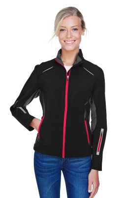 North End  78678  -  Ladies' Pursuit Three-Layer Light Bonded Hybrid Soft Shell Jacket with Laser Perforation