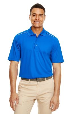 Core 365  88181R  -  Men's Radiant Performance Piqu Polo withReflective Piping