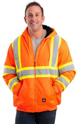 Berne  HVF024  -  Men's Safety Striped Therman Lined Sweatshirt