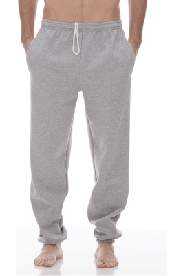 Gildan Sweatpants: Men's Navy 18400 NVY Open Bottom Heavy