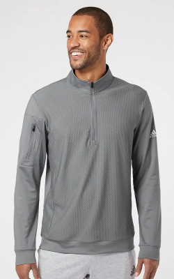 Adidas A295 - Performance Textured Quarter-Zip Pullover
