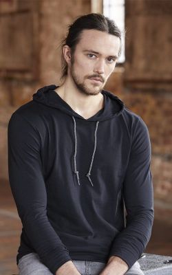 Anvil Adult Lightweight Long Sleeve Hooded Tee