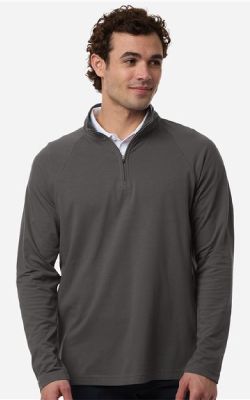 Devon & Jones DG402 - Men's Seaton Pebble Textured Quarter-Zip Pullover