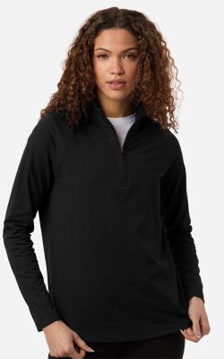 Devon & Jones DG402W - Women's Seaton Pebble Textured Quarter-Zip Pullover