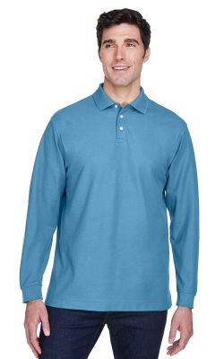 Devon & Jones  D110  -  Men's Pima Piqu Long-Sleeve Polo