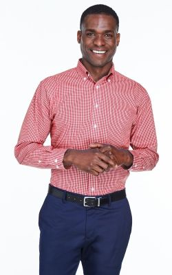 Devon & Jones  D640  -  Men's Crown Woven Collection Gingham Check