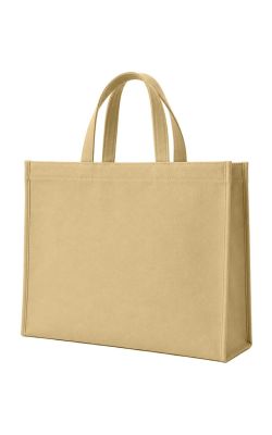 IDEAL ID1613S - Stitched REUSABLE Non Woven Shopping Grocery Totes Bags Eco-friendly Party Favors Bag, School, Gift, Promotional Event etc.  (16 x 13 x 4 in)