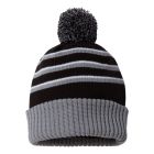Ideal ID134 - Stripe Pom Cuffed Beanie