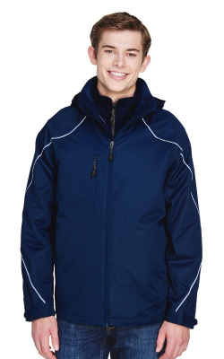 North End 88196 - Men's Angle 3-in-1 Jacket with Bonded Fleece Liner