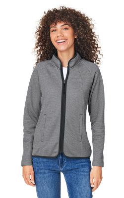 Core365  CE72W  -  Ladies' Venture Heathered Stripe Full-Zip
