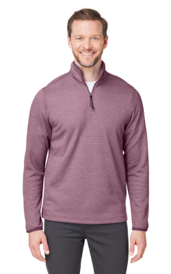 Core365 CE73 - Men's Venture Heathered Stripe Quarter-Zip