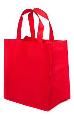 Ideal Bags ID1213S - Stitched REUSABLE Non Woven Shopping Grocery Totes Bags Eco-friendly Party Favors Bag, School, Gift, Promotional Event etc. (12 x 13 x 8 in)