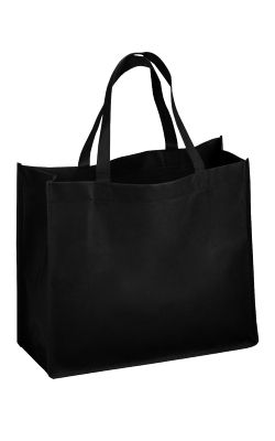 Ideal Bags ID1516S - Stitched REUSABLE Non Woven Shopping Grocery Totes Bags Eco-friendly Party Favors Bag, School, Gift, Promotional Event etc. (15 x 16 x 7.5 in)