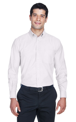 Harriton M600 - Men's Long-Sleeve Oxford with Stain-Release