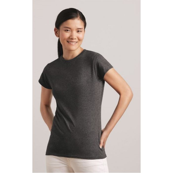 Women's T-Shirt Ladies V-Neck 100% cotton pre-shrunk (Black) Gildan® or  Bella Canvas