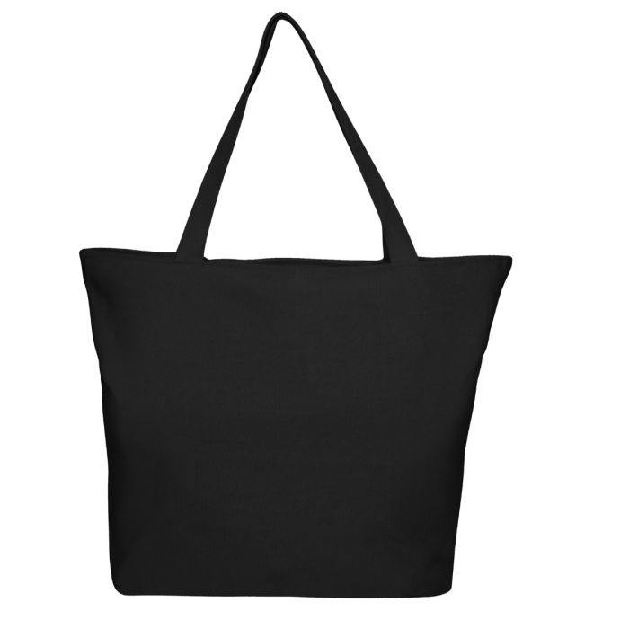 Black canvas bag with zipper online