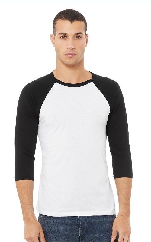 BELLA + CANVAS 3200 – Unisex Three-Quarter Sleeve Baseball Tee